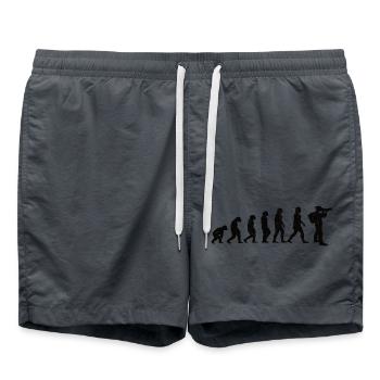 Fotografen Evolution lustige Fotografieren Kamera - Badeshorts - Anthrazit - Vorne - AI Model Male 185 light (185cm)