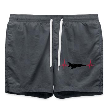 Avion de chasse Heartbeat - Short de bain - charbon - Devant - AI Model Male 185 light (185cm)
