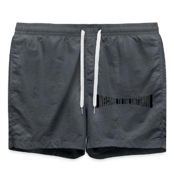 Gebogen Bienvenue Shitshow - Short de bain - charbon - Devant - AI Model Male 185 light (185cm)