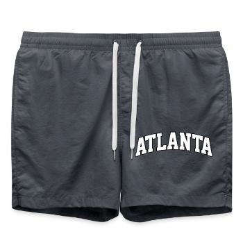 Logo Atlanta : Design collégial au style urbain - Short de bain - charbon - Devant - AI Model Male 185 light (185cm)