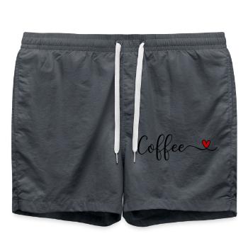 Kaffee - Badeshorts - Anthrazit - Vorne - AI Model Male 185 light (185cm)