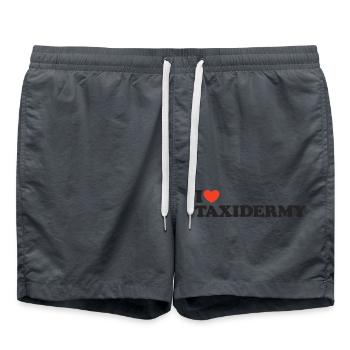 I love Taxidermy Herz Shirt - Badeshorts - Anthrazit - Vorne - AI Model Male 185 light (185cm)