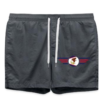 American Samoa, Elegance Style Design T-Shirt - Swim Trunks - anthracite - Front - AI Model Male 185 light (185cm)