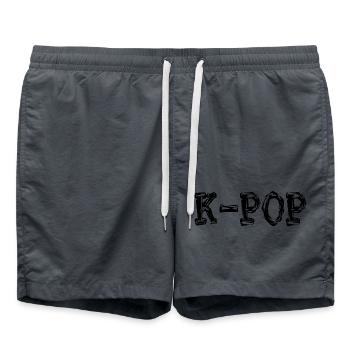 K-POP - Short de bain - charbon - Devant - AI Model Male 185 light (185cm)