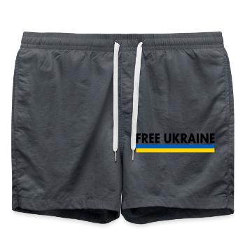 Free ukraine - Badeshorts - Anthrazit - Vorne - AI Model Male 185 light (185cm)