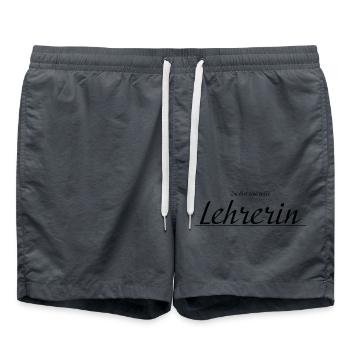 du bist eine tolle Lehrerin schwarz - Badeshorts - Anthrazit - Vorne - AI Model Male 185 light (185cm)