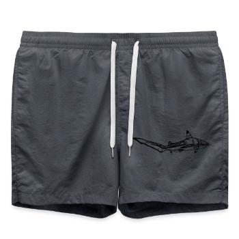 Élégant requin vintage d’eau profonde - Short de bain - charbon - Devant - AI Model Male 185 light (185cm)