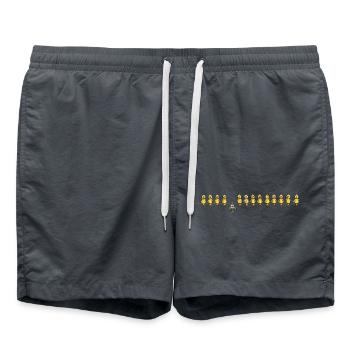 Bat birds - Swim Trunks - anthracite - Front - AI Model Male 185 light (185cm)