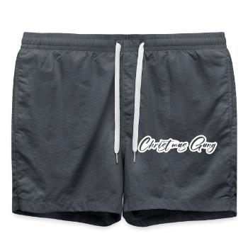 Christmas Gang Team Xmas - Swim Trunks - anthracite - Front - AI Model Male 185 light (185cm)