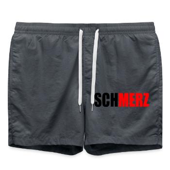 Schmerz merz - Badeshorts - Anthrazit - Vorne - AI Model Male 185 light (185cm)