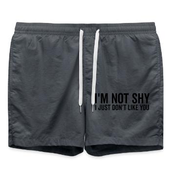 I’m Not Shy I Just Don’t Like You - Swim Trunks - anthracite - Front - AI Model Male 185 light (185cm)