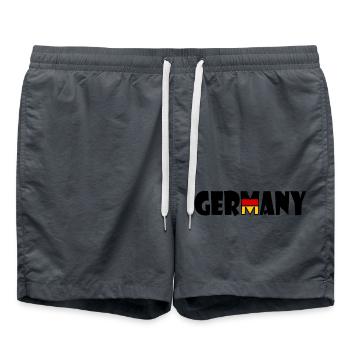 Germany - Deutschland - Badeshorts - Anthrazit - Vorne - AI Model Male 185 light (185cm)