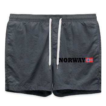 Norwegen - Badeshorts - Anthrazit - Vorne - AI Model Male 185 light (185cm)