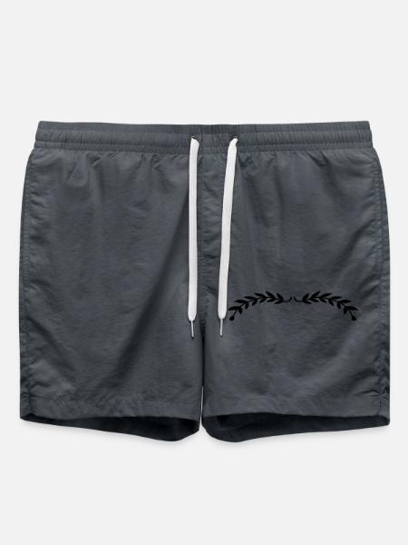 Bay leaves 2 branches - Swim Trunks - anthracite