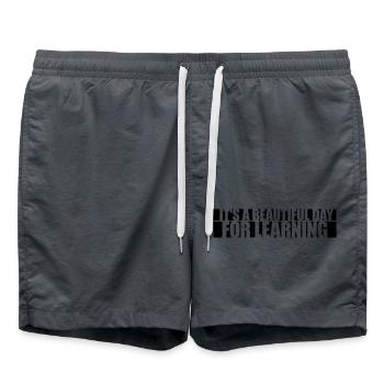 beautiful day for learning - Swim Trunks - anthracite - Front - AI Model Male 185 light (185cm)