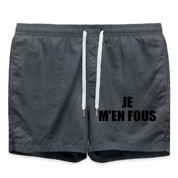 je m'en fous - Short de bain - charbon - Devant - AI Model Male 185 light (185cm)