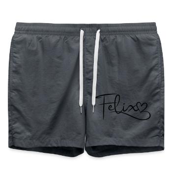 Felix, nom, prénom, déco - Short de bain - charbon - Devant - AI Model Male 185 light (185cm)