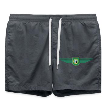 Chemise de fan de Washington – Style de la capitale - Short de bain - charbon - Devant - AI Model Male 185 light (185cm)