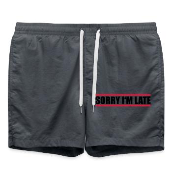Design Sorry Im - Short de bain - charbon - Devant - AI Model Male 185 light (185cm)