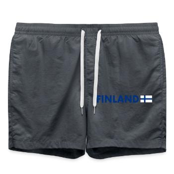 Finnland - Badeshorts - Anthrazit - Vorne - AI Model Male 185 light (185cm)