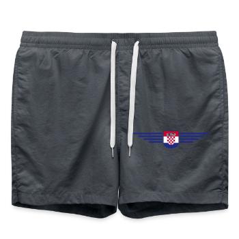 Ich liebe Kroatien, Eleganz Stil Design T-Shirt - Badeshorts - Anthrazit - Vorne - AI Model Male 185 light (185cm)