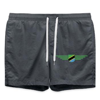 T-shirt T-shirt Tanzanie pour les vrais fans - Short de bain - charbon - Devant - AI Model Male 185 light (185cm)