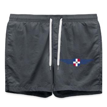 Dominikanische Republik T-Shirt Design - Badeshorts - Anthrazit - Vorne - AI Model Male 185 light (185cm)