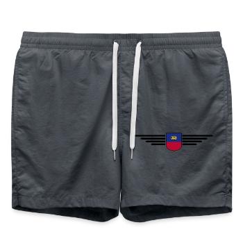 Conception de t-shirt Liechtenstein pour les fans - Short de bain - charbon - Devant - AI Model Male 185 light (185cm)