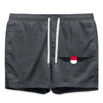 Monaco Design – Le style pour les fans de la Principauté - Short de bain - charbon - Devant - AI Model Male 185 light (185cm)