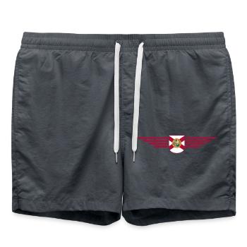T-shirt Fan Floride – Sun & Beach - Short de bain - charbon - Devant - AI Model Male 185 light (185cm)