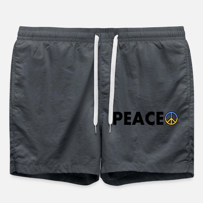 Peace - Swim Trunks - anthracite