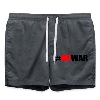 No war - Swim Trunks - anthracite - Front - AI Model Male 185 light (185cm)