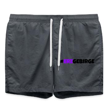 Erzgebirge meine Heimat - Badeshorts - Anthrazit - Vorne - AI Model Male 185 light (185cm)
