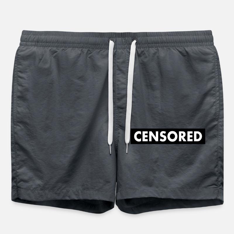censored - Swim Trunks - anthracite