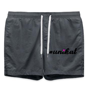 unikat - Badeshorts - Anthrazit - Vorne - AI Model Male 185 light (185cm)