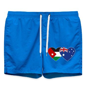 Jordan Australia Flag Heart - Swim Trunks - cobalt blue - Front