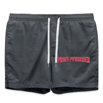Profi Pfuscher - Badeshorts - Anthrazit - Vorne - AI Model Male 185 light (185cm)