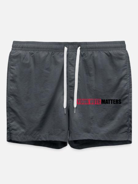 your vote matters quote - Swim Trunks - anthracite