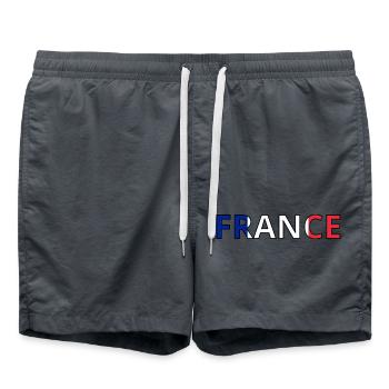 Flag of France - Swim Trunks - anthracite - Front - AI Model Male 185 light (185cm)