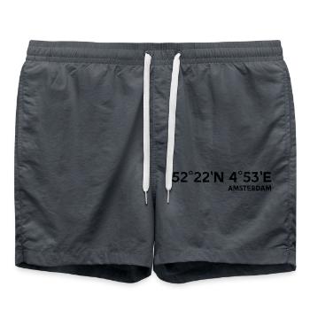 Coordonnées Amsterdam - Short de bain - charbon - Devant - AI Model Male 185 light (185cm)