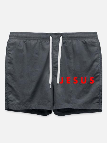 Jesus - Swim Trunks - anthracite