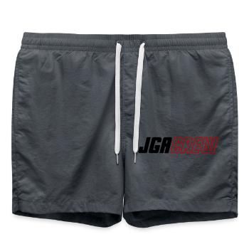 JGA Crew Junggesellenabschied - Badeshorts - Anthrazit - Vorne - AI Model Male 185 light (185cm)