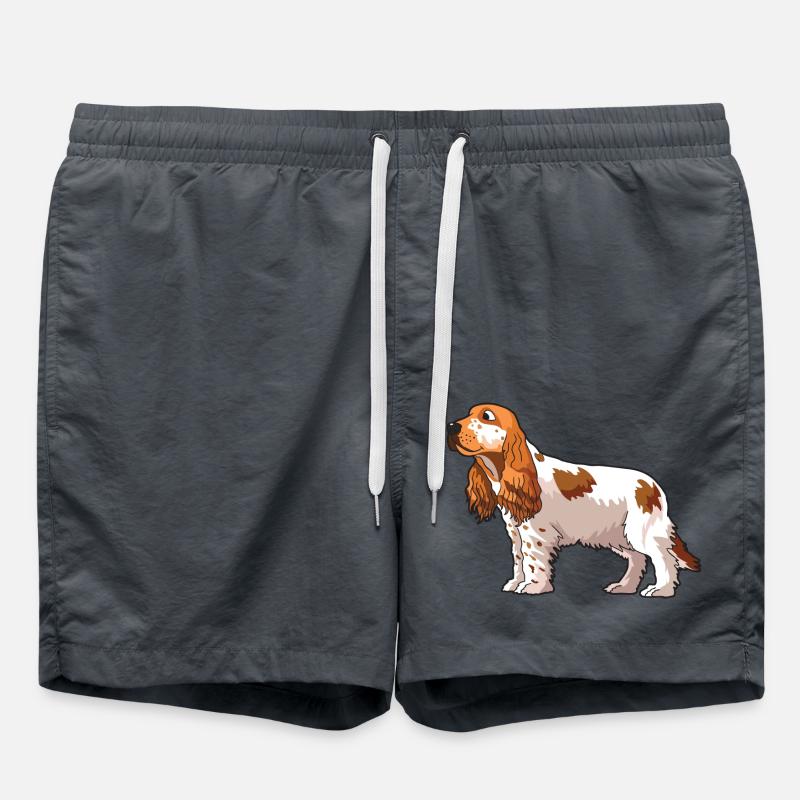 Cocker Spaniel Dog - Swim Trunks - anthracite