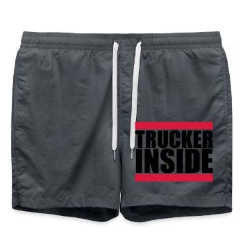 camionneur logo camionneur camionneur camionneur - Short de bain - charbon - Devant - AI Model Male 185 light (185cm)