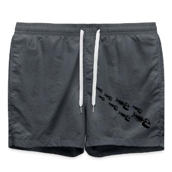 Fish Bone Monsters - Short de bain - charbon - Devant - AI Model Male 185 light (185cm)