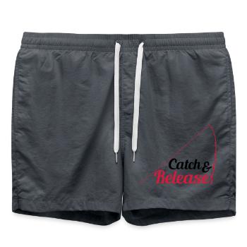 rejeter attraper et relâcher le pêcheur - Short de bain - charbon - Devant - AI Model Male 185 light (185cm)