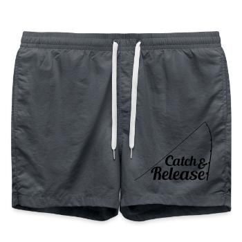 lâcher prise et lâcher le pêcheur - Short de bain - charbon - Devant - AI Model Male 185 light (185cm)