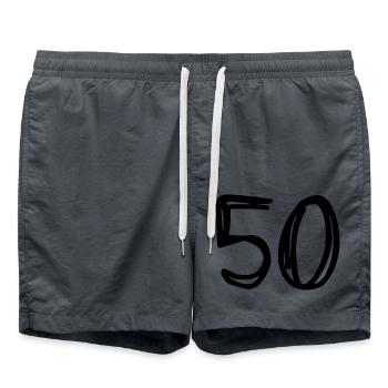 50 ANS. 50e ANNIVERSAIRE. ANNIVERSAIRE 50 ANS. 50 - Short de bain - charbon - Devant - AI Model Male 185 light (185cm)