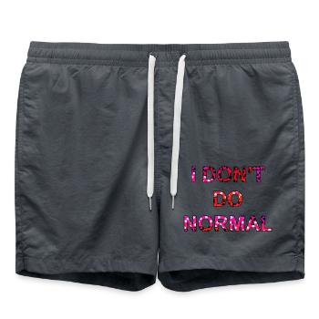 I don't do normal - I don't do normal - Swim Trunks - anthracite - Front - AI Model Male 185 light (185cm)