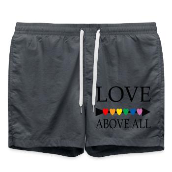 L’amour avant tout - Short de bain - charbon - Devant - AI Model Male 185 light (185cm)